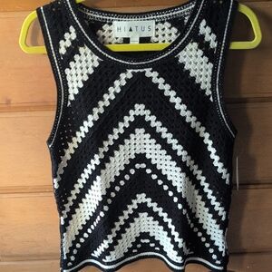 Hiatus Black and White Chevron Tank Top